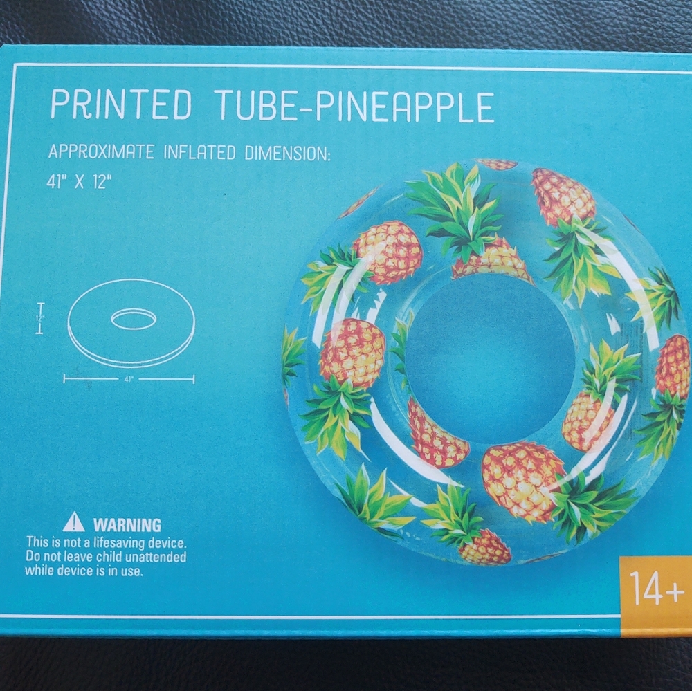 🆕 Printed Pineapple Pool Tube